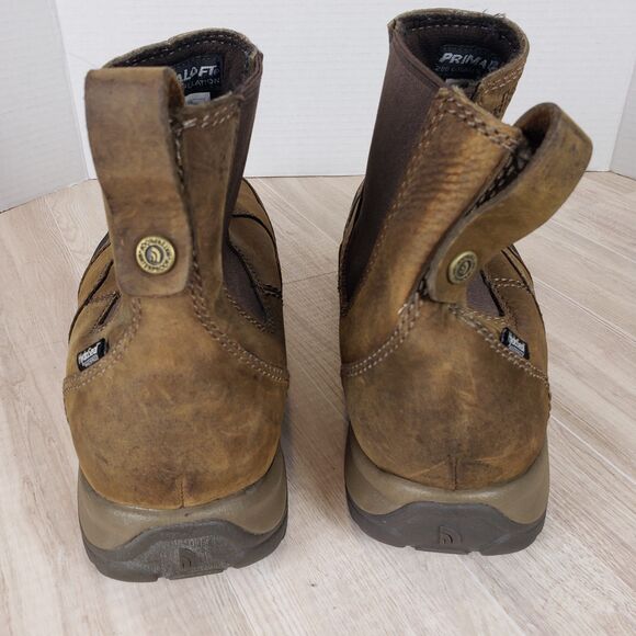 The North Face Men\'s Brown Leather Hiking Boots Work Size 12 slip on main image 4
